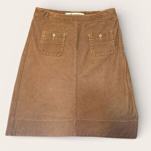 Gap Jeans Brown Corduroy Pencil Skirt Size 10.